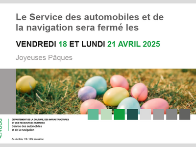 fermeture du 18 au 22 avril 2025