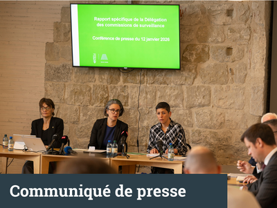 Conférence de presse de la Délégation des commissions de surveillance le 12 janvier 2026