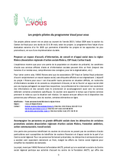 Les projets pilotes du programme Vaud pour vous - PDF