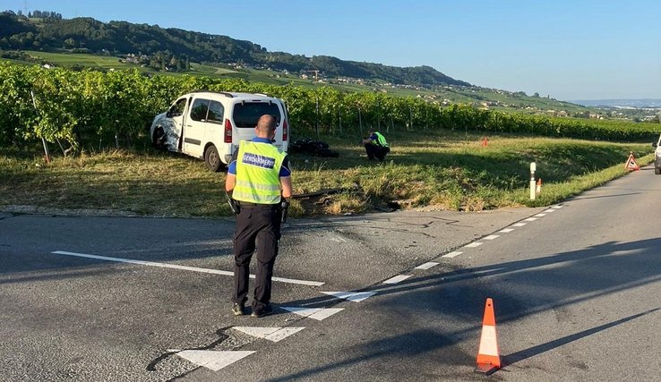 accident de circulation à Gilly