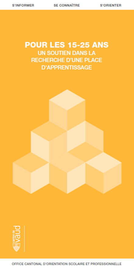 Flyer "POUR LES 15-25 ANS AYANT BESOIN D’UN SOUTIEN DANS LA RECHERCHE D’UNE FORMATION PROFESSIONNELLE" Flyer "POUR LES 15-25 ANS AYANT BESOIN D’UN SOUTIEN DANS LA RECHERCHE D’UNE FORMATION PROFESSIONNELLE"