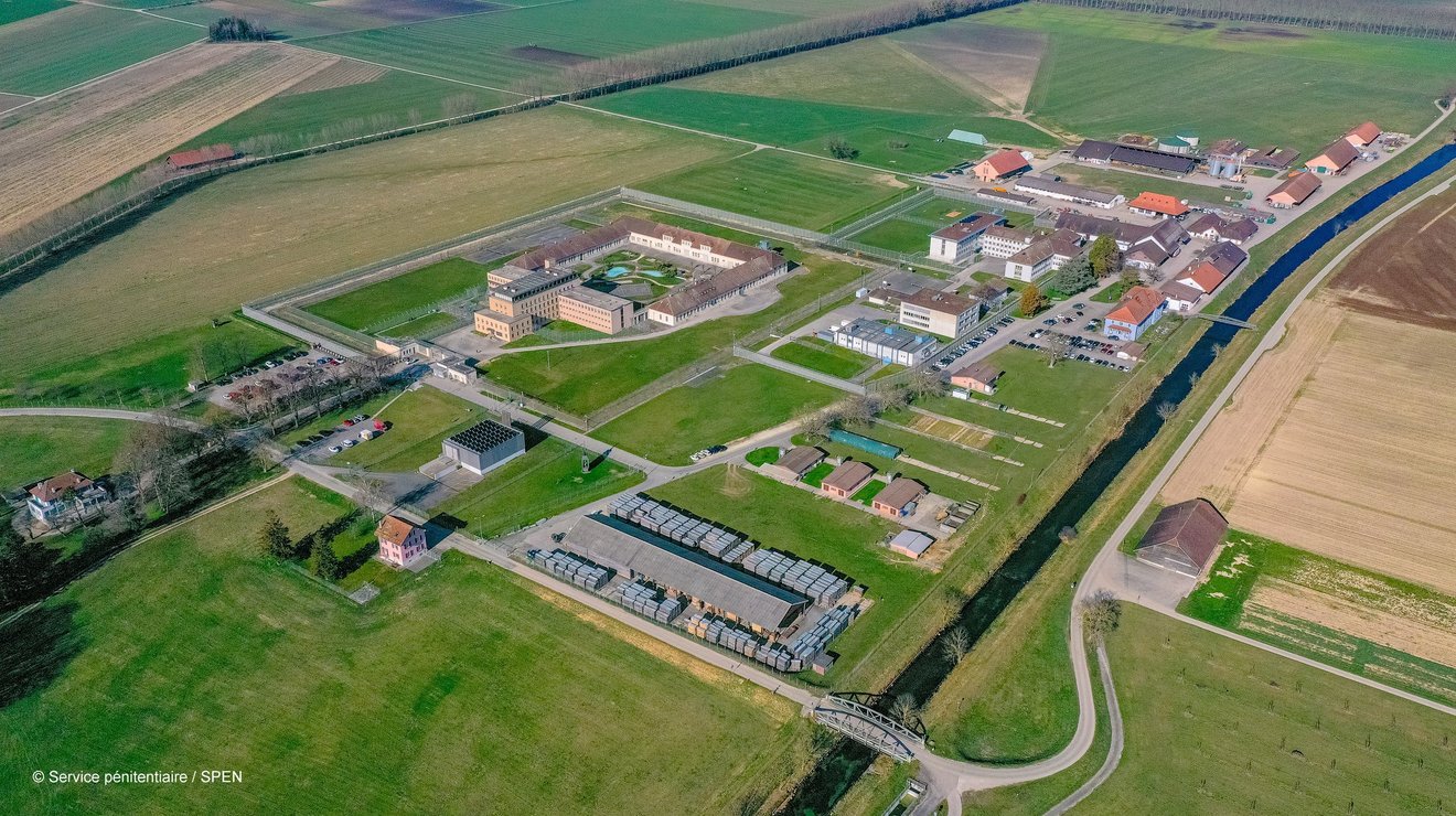 Vue aérienne des Etablissements de la Plaine de l'Orbe (EPO)