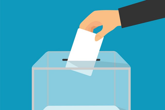 Illustration d'une urne et bulletin de vote