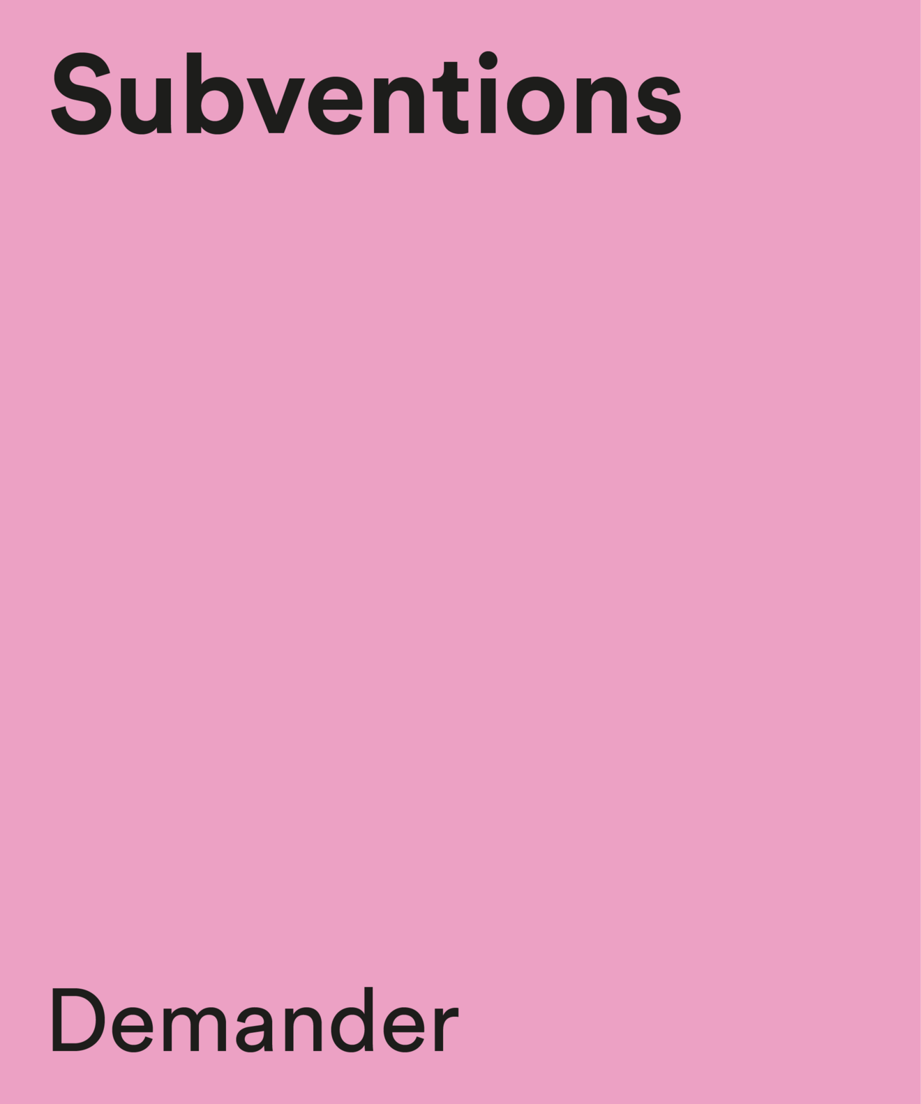 Subventions