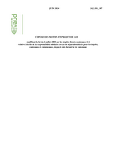 Exposé des motifs et projet de loi au format PDF