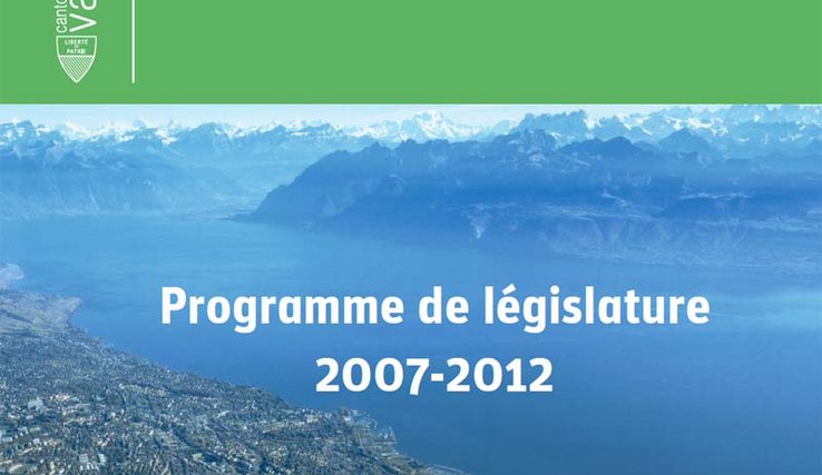 Page de couverture du programme de législature 2007-2012