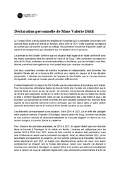Déclaration personnelle de Mme V. Dittli au format PDF