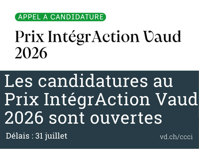 Prix intégraction vaud 2026
