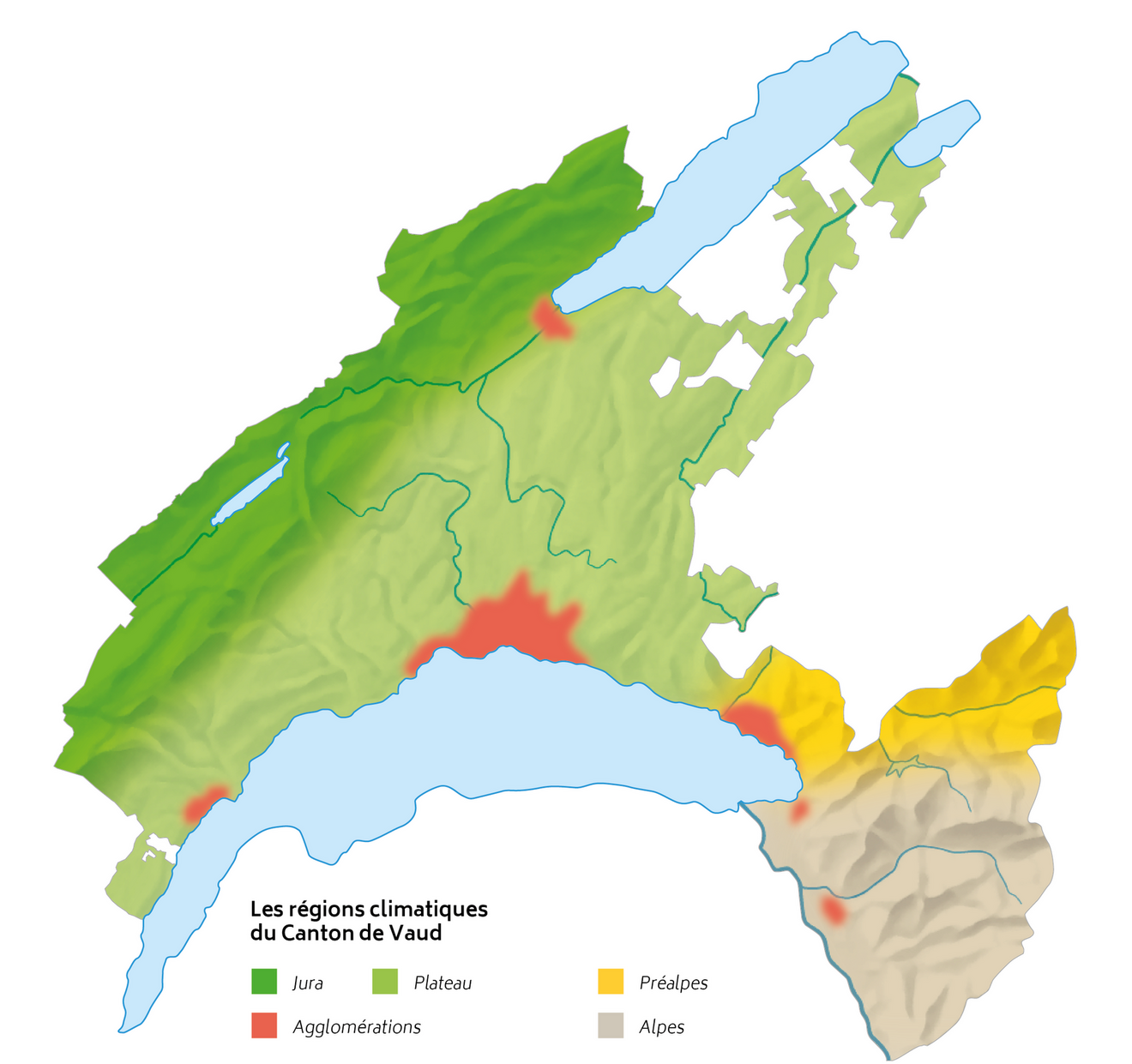 Carte du canton de vaud