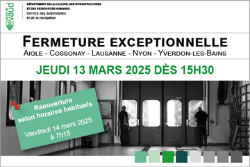 Affiche fermeture exceptionnelle