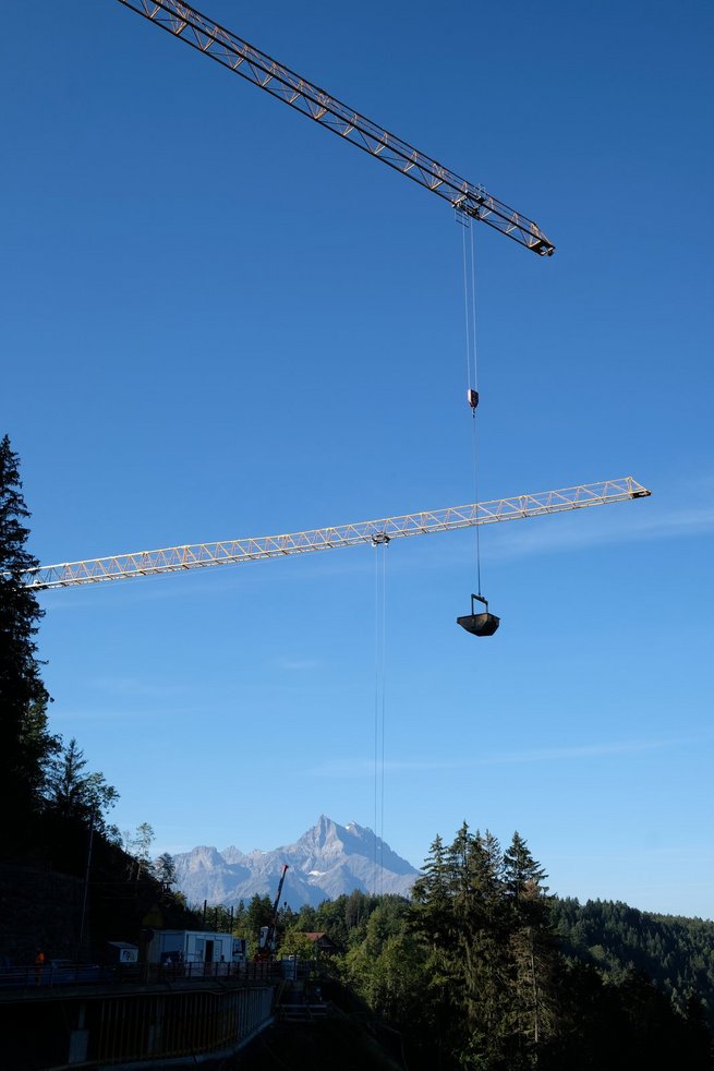 Construction du nouveau pont de la Barboleuse, étape 2023 © Eric Frigière