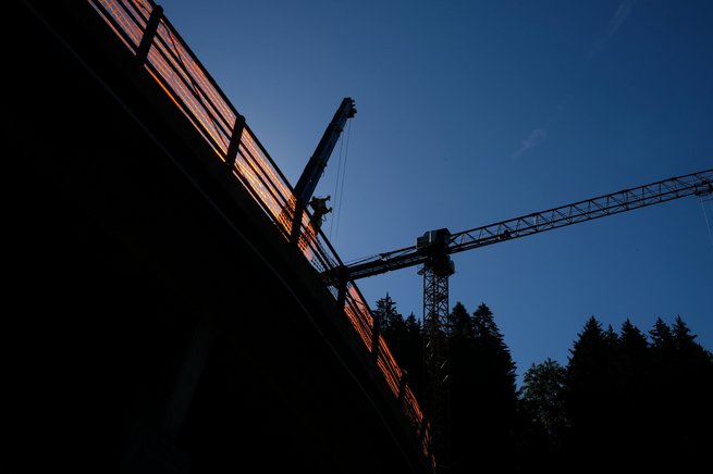 Construction du nouveau pont de la Barboleuse, étape 2023 © Eric Frigière