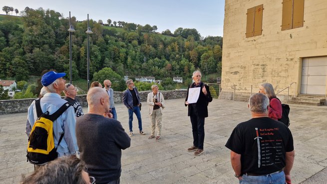 Aperçu de la balade exploratoire guidée par Sylvain Malfroy, historien de l’architecture et de la soirée de présentation publique (photos Plates-Bandes communication) 