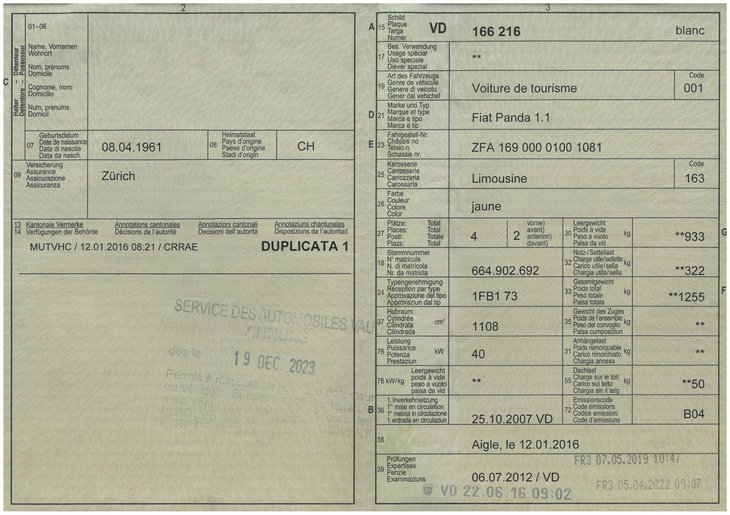 Permis de circulation