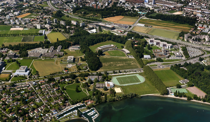 vue aérienne du campus de l'unil